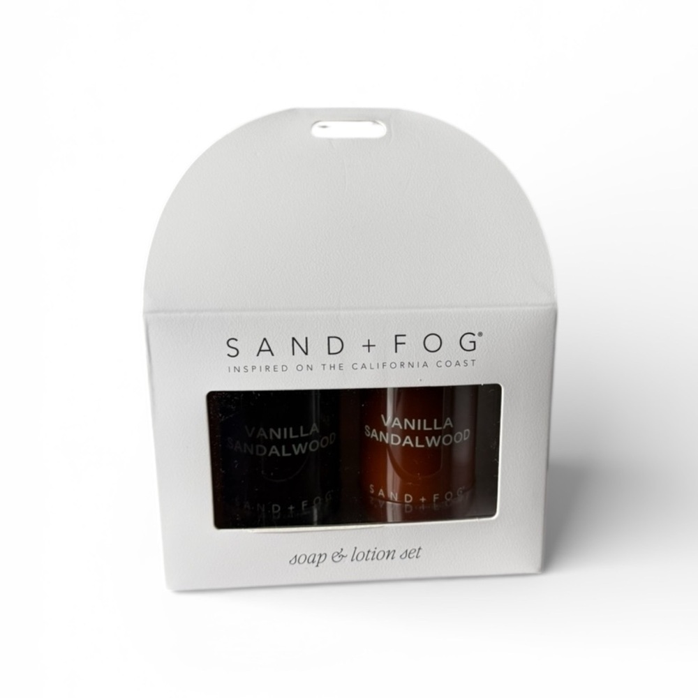 Sand + Fog Vanilla Sandalwood Soap & Lotion Set New